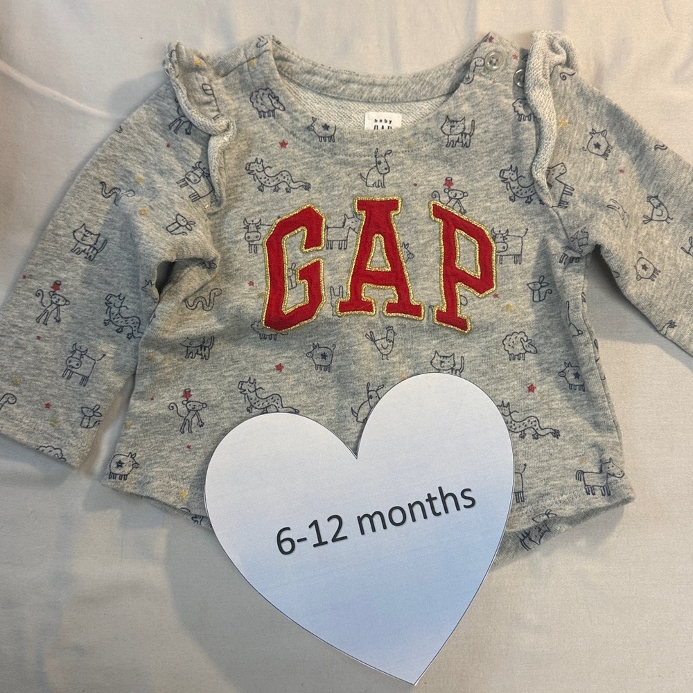 GAP - Chinese New Year Sweatshirt. Size 6 to 12 months